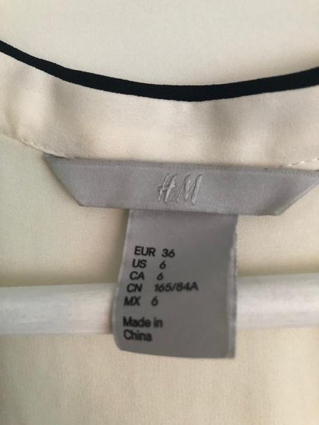 Bluzka bez rukavov, h&m,36