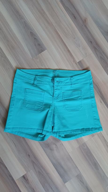 Tyrkysové šortky, promod,36