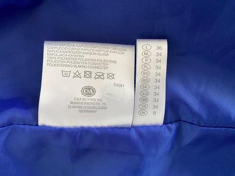 Modrý kabát, c&a,34