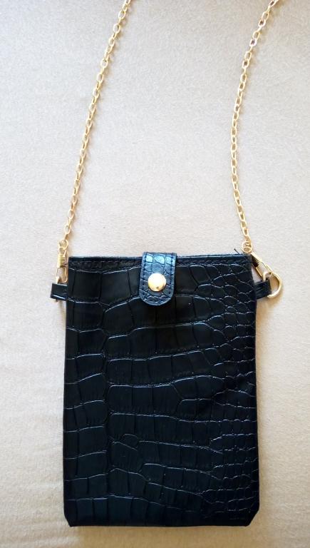 Taštička na mobil/doklady vzor krokodília koža, 