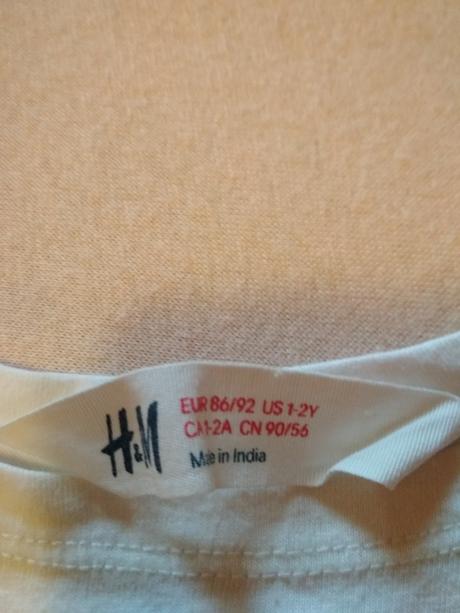 Tričko s 3/4 ťovým rukávom, h&m,86