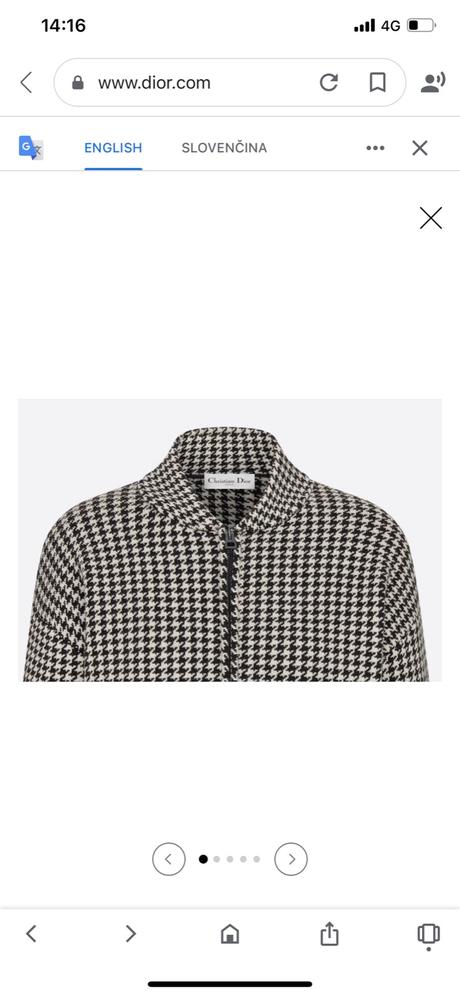 Dior jadior kašmír bombera l, l