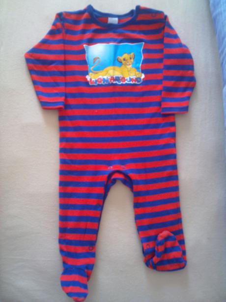 Červenomodrý overal disney 6-9 mes., disney,74