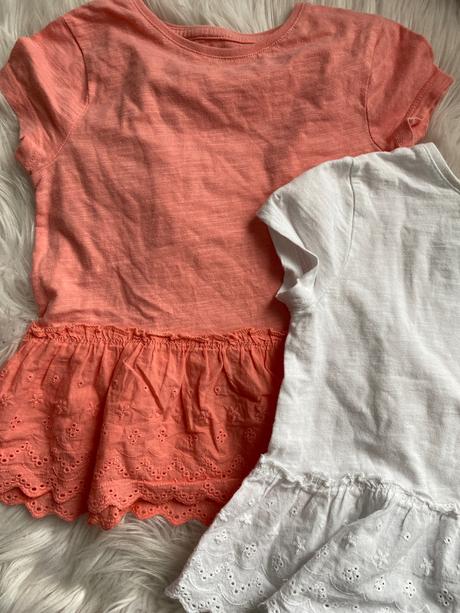 2 trička s krajkou, f&f,110