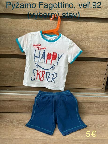 Pyžamo krátke fagottino veľ. 92, fagottino,92