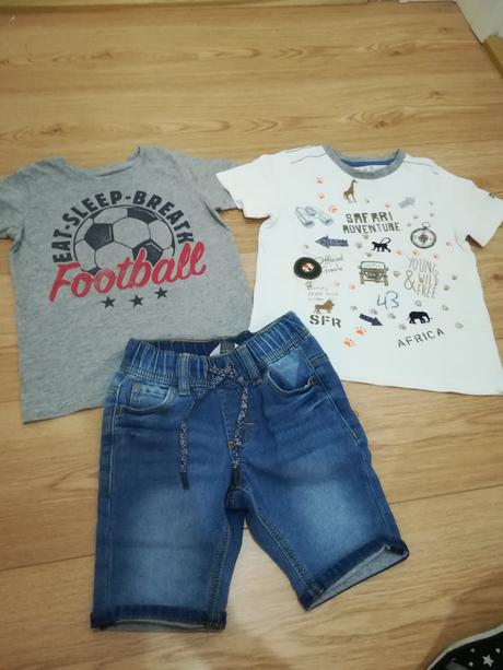 Tričká a kratasy, primark,110