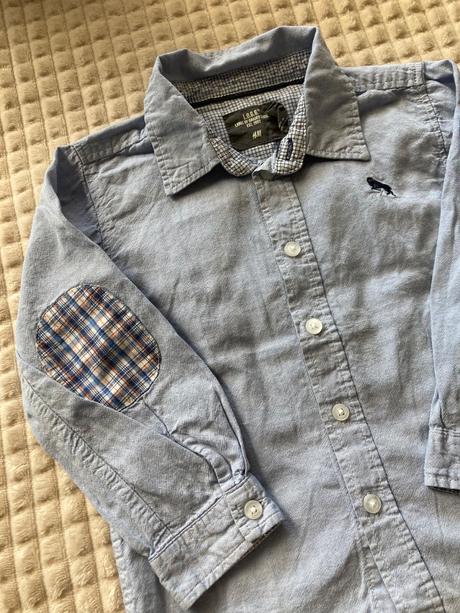 Bledomodrá košeľa, h&m,86