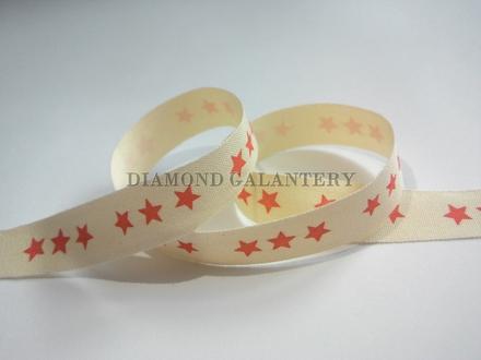 Bavlnená stuha 15 mm hviezdičky, 
