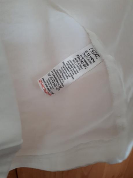 Biele tričko s volánmi, next,80