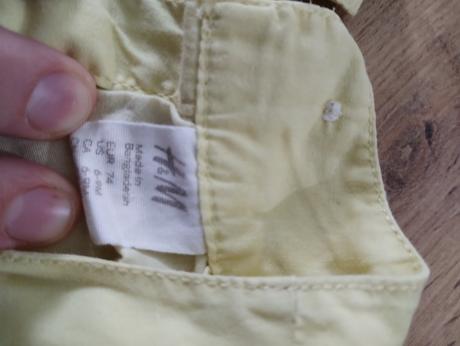 Tenky letny vzdusny set tricko a gate na plienku, h&m,62