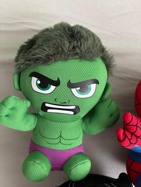 Marvel beanie babies hulk, spiderman a venom, 