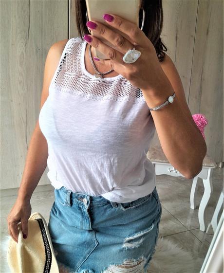 Top s krajkou-m/l, m