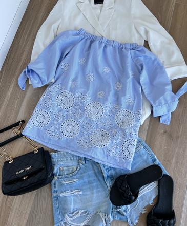 Letný top s výšivkami, h&m,s