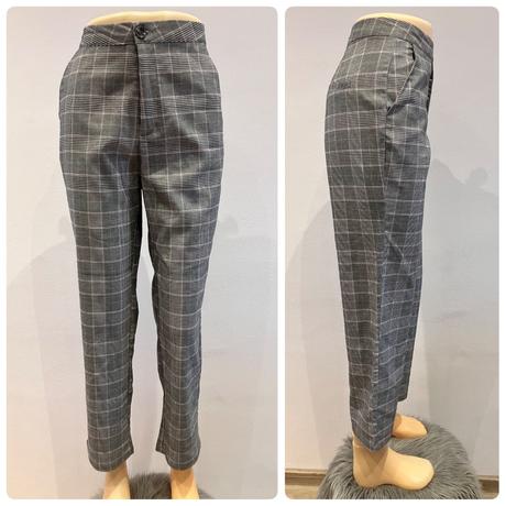 Dámske kockované nohavice (40), l