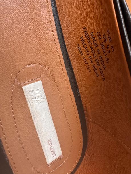 Kožené slip on, h&m,41