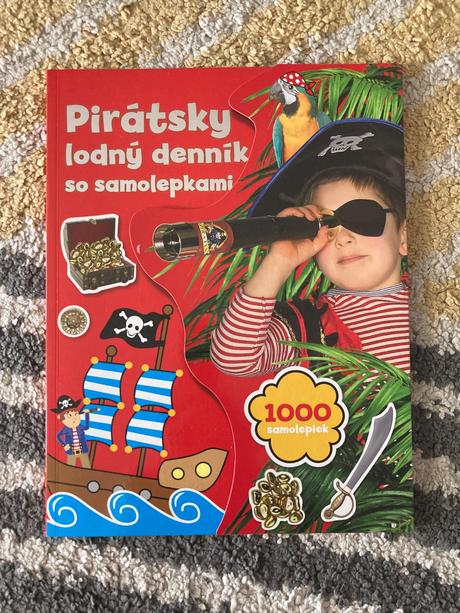 Pirátsky lodný denník so samolepkami,