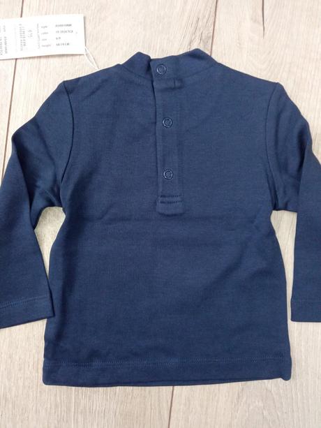 Chlapčenské tričko s rolákom a potlačou (6-9 mes.), original marines,68 / 74