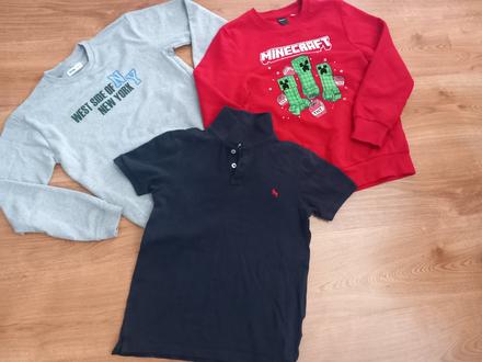 Mikiny 2x plus 1 tričko, l.o.g.g.,146