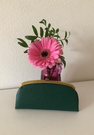 Tmavozelená vintage kabelka, peňaženka, 