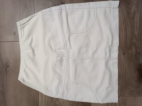 Tehotenská biela riflová sukňa, s