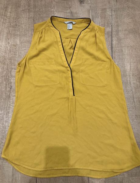 Horčicová blúzka, h&m,l