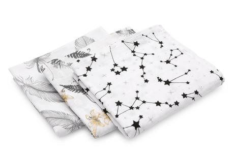 Sensillo mušelínové plienky šedé 70x80 cm, 3ks, 