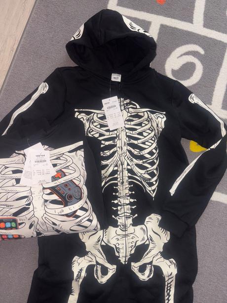 Overal a mikina kostlivec v.158/164..12-14rokov, takko,158 / 164