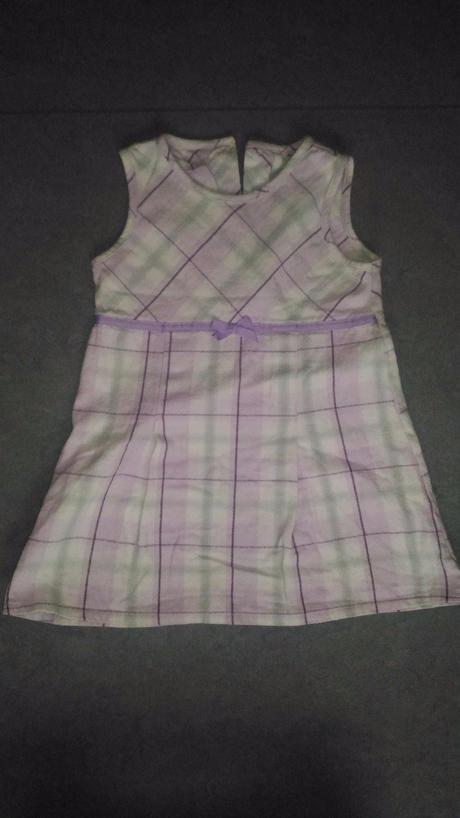 Šaty jemné fialové káro, mothercare,92
