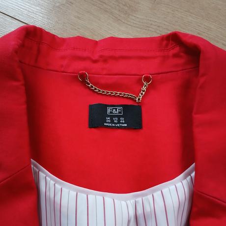 Červené bavlnené podšité sako, f&f,48