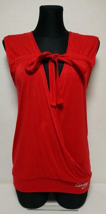 Dámsky červený elastický top, suction, s