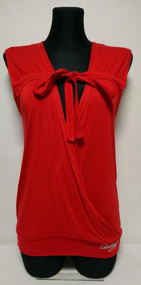 Dámsky červený elastický top, suction, s