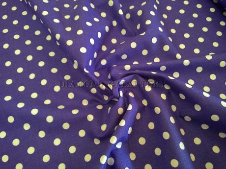 Bavlna fialová biele bodky - cena za 10 cm, 