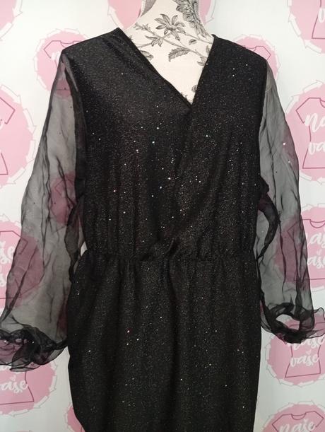 Trblietavé šaty elastické 46-50, xxl