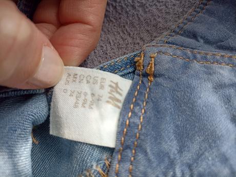 Hm riflova suknicka na traky, velkost 74, h&m,74