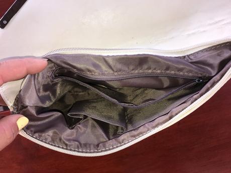 Malá béžová listová kabelka, 