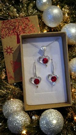 Srdiečkový set, swarovski