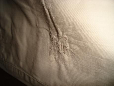 Biele moderné potrhané rifle, mango,34