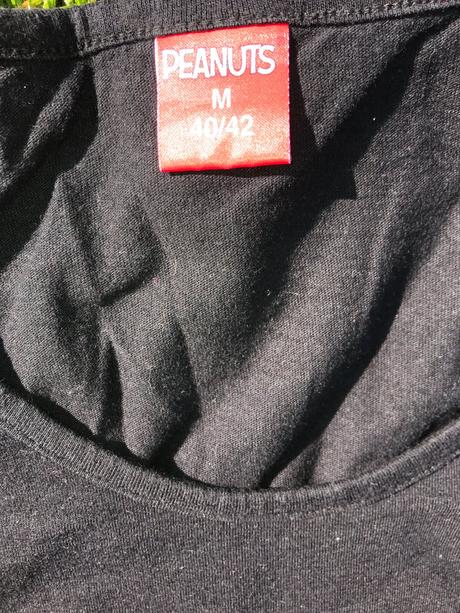 Čierna nočná košeľa - snoopy, peanuts,m