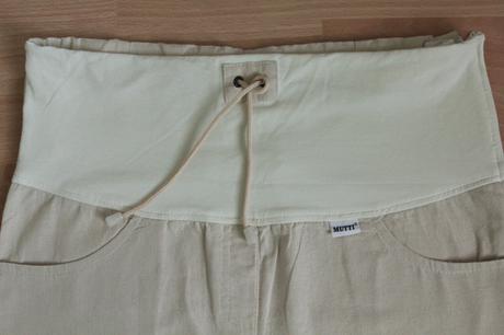 Tehotenská sukňa ľanová zn. mutti, nenosená, s