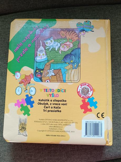 Kohútik a sliepočka kniha s puzzle,