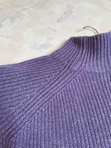 Vlnený teplý pulover over size, l