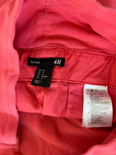 Chinos letne tehotenské rifle, h&m,42