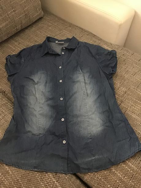 Košeľa v ošúchanom dzinsovom vzhľade, 44