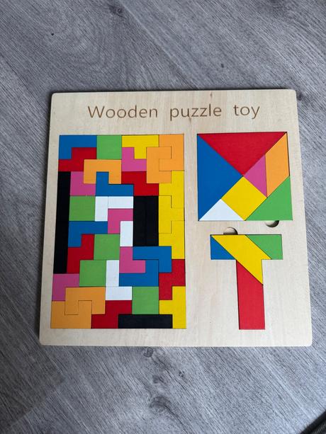 Drevené puzzle tetris,