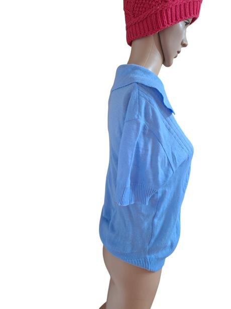 Dámsky retro svetrík s krátkymi rukávmi, m