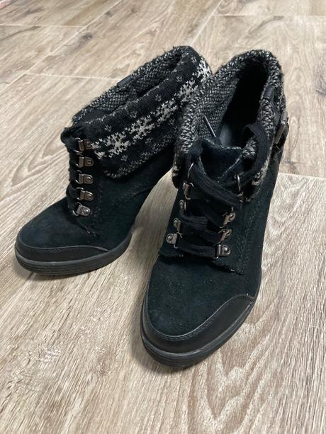 Čierne topánky na podpädku, graceland,38