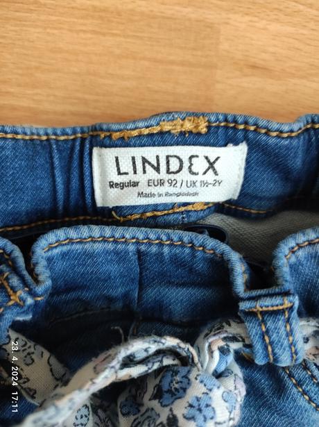 Riflové kraťasy pre dievčatko 92, lindex,92