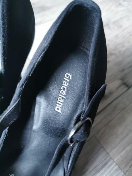 Čierne semišové lodičky graceland, graceland,36