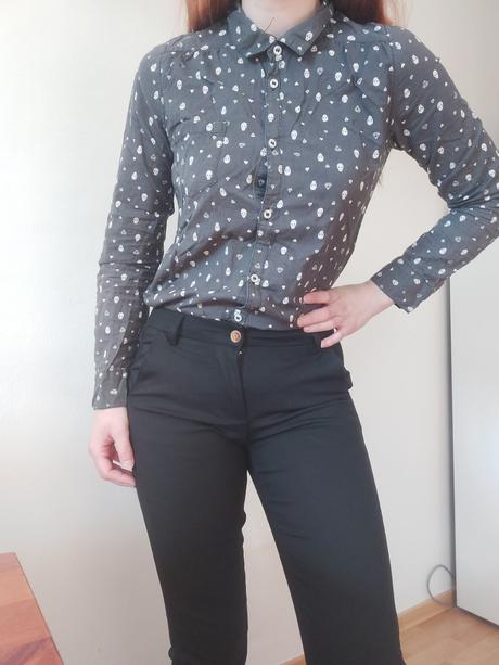 Košeľa s lebkami., h&m,158
