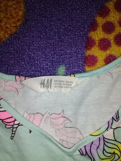 Šaty s jednorožcom, h&m,134